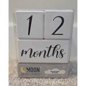 Wooden baby milestone blocks